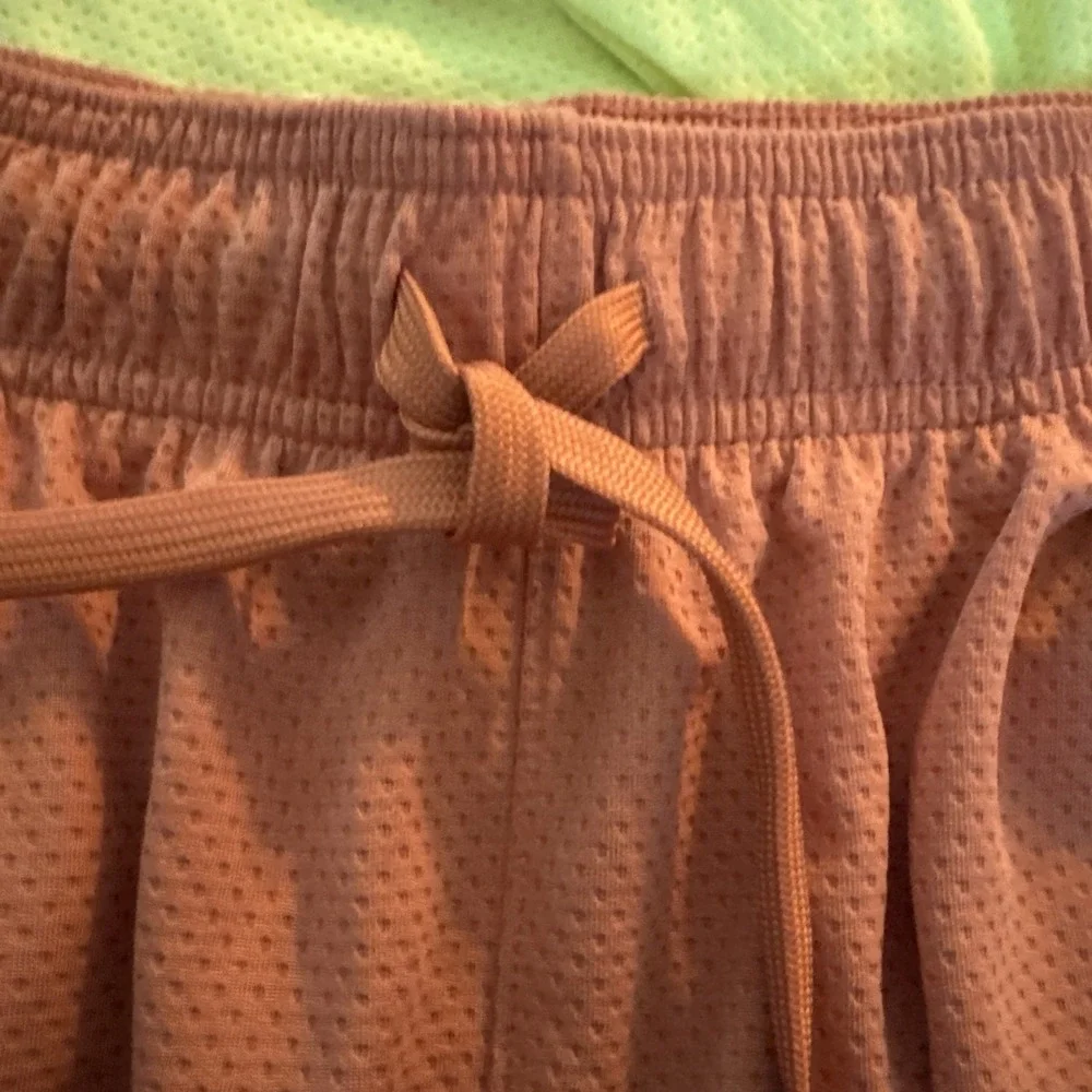 3 Athletic Works Men's Small Core Mesh Shorts 2 Yellow And 1 Orange W/ Pockets